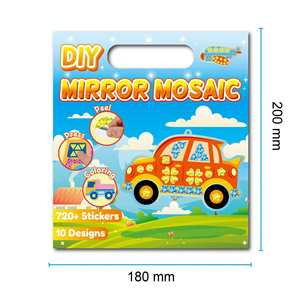 Kits d'autocollants mosaïques créatifs pour enfants, 10 thèmes de véhicules, idéal pour garçons et filles, activité artistique en feuille d'aluminium, cadeau parfait - Product Image 6