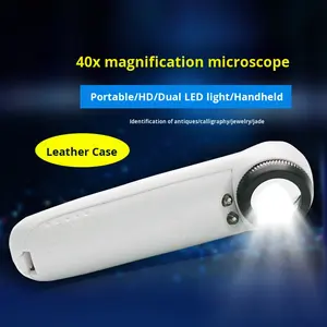 Kaca Pembesar LED Genggam 40X dengan Lampu untuk Perhiasan, Antik, Stempel, Kaligrafi, Lukisan-MG6B-1B - Product Image 2
