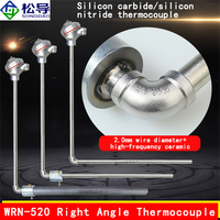Right Angle K-type Thermocouple, Aluminum Liquid Copper Liquid Temperature Measuring Rod, Silicon Nitride Protective Tube