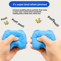 Balle Squishy Artisanale en Blocs de Construction, Son ASMR Craquant, Jouet Anti-Stress à Presser, Balle en Gel Fidget Toy, Vente en Gros