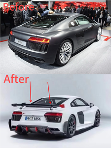 Ailerons arrière pour <span class=keywords><strong>Audi</strong></span> R8 TT A4 A6 A7 A8, grande aile GT, vente directe d'usine, fibre de carbone de haute qualité - Product Image 3