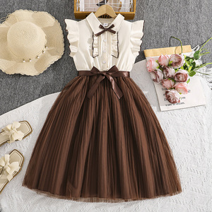 Girl Summer <strong>Dress</strong> 2026 White <strong>Pink</strong> Patchwork Tulle Flutter <strong>Dress</strong> <strong>for</strong> Big Girl Mixed Colors - Product Image 4