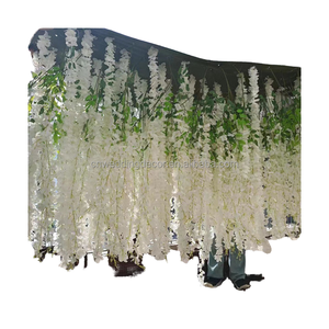 Fleurs artificielles suspendues pour mariage, design personnalisé de style moderne, fleurs murales de glycine pour plafond, directement de l'usine - Product Image 4