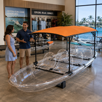 Bateau de tourisme transparent pour 6 personnes, durable et sûr, avec coque transparente, idéal pour les excursions aux récifs coralliens, aux îles et aux activités aquatiques en station balnéaire