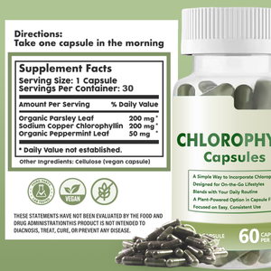 Supplément de soutien à la chlorophylle Pilules de chlorophylle naturelle Capsules de chlorophylle - Product Image 2