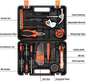 Juego Básico <span class=keywords><strong>de</strong></span> <span class=keywords><strong>Herramientas</strong></span> para Reparación Automotriz Material CrV, Kit Multifuncional <span class=keywords><strong>de</strong></span> 38 Piezas Incluyendo <span class=keywords><strong>Caja</strong></span> <span class=keywords><strong>de</strong></span> <span class=keywords><strong>Herramientas</strong></span> para Reparación y Mantenimiento del Hogar OEM - Product Image 2