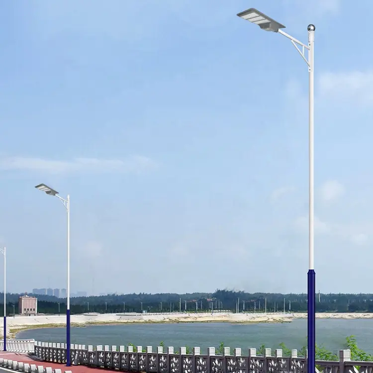 Nuovo Design In alluminio Ip65 impermeabile 300w 400w 500w tutto In un lampione a Led solare esterno integrato