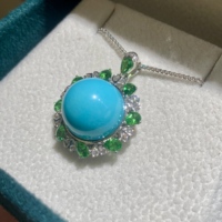 Bijoux fins sur mesure en or 18 carats avec turquoise Sleeping Beauty naturelle non traitée, certificat de gemmes inclus, qualité supérieure uniquement