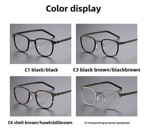 إطار نظارات من التيتانيوم النقي النقي من Berg خفيف للغاية ، نظارات قصر النظر العصرية ذات الضوء الأزرق للرجال - Product Image 6