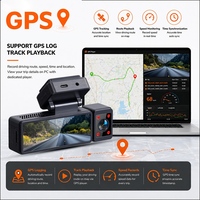 Caméra embarquée 4K 3,2 pouces avec GPS, Wi-Fi 5G, mode stationnement, prise en charge de la carte SD jusqu'à 512 Go et visualisation des vidéos sur les téléphones mobiles