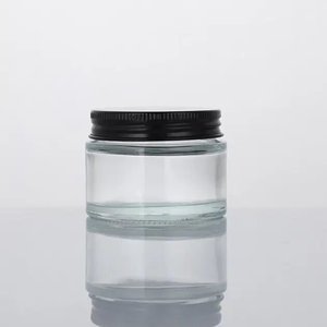 Pot à bougie en verre transparent ambré écologique vide avec couvercles à vis hermétiques - Product Image 5