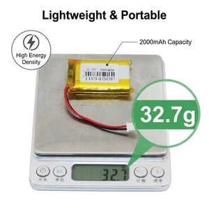 Batterie rechargeable au lithium polymère Akku LP103450 3,7 V 1800 mAh (2000 mAh) 103450 Li-Po en pochette avec PCM pour appareil GPS et médical - Product Image 2