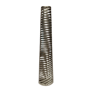 Vaso cilindrico alto in alluminio con finitura elegante, vaso decorativo per fiori, per soggiorno, pezzo d'arredo per l'arredamento della casa. - Product Image 1