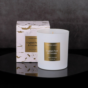Wholesale luxury 200g scented candles private label mixed fragrance colorful glass matte surface scented candles