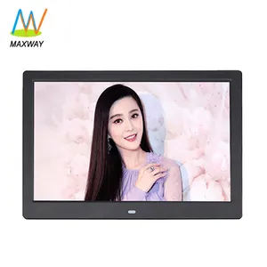 12 inch promotional digital small lcd screen picture photo display frame big paper shelf jpg black