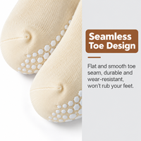 Chaussettes antidérapantes pour enfants, chaussettes basses avec grip en silicone sur toute la semelle, maille respirante, talon 3D, pour les jeux en intérieur, tout-petits et enfants
