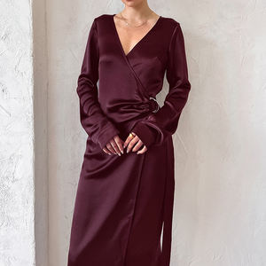 Nicho personalizado de alta gama de Australia, Vestidos de mujer con cinturón diseñador <span class=keywords><strong>2022</strong></span> Maxi vestidos casuales estampados para mujer/ - Product Image 1