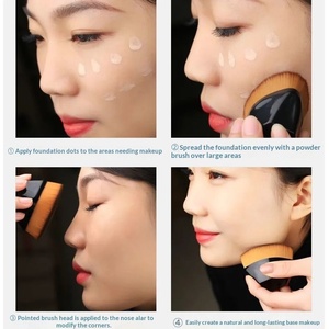 Brocha de Maquillaje Mágica para Base, Brocha para Polvo Suelto, No Absorbente, de Fibra Artificial, Mango de Plástico, Grande, para <span class=keywords><strong>Corrector</strong></span> - Product Image 4
