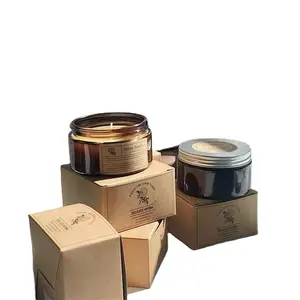 热销定制豪华标志印刷包装纸盒用于蜡烛工厂批发蜡烛盒专用纸