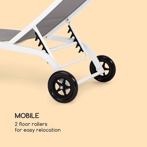 Chaise <span class=keywords><strong>de</strong></span> piscine rembourrée moderne avec roues pour la plage, les bains <span class=keywords><strong>de</strong></span> <span class=keywords><strong>soleil</strong></span> et l'extérieur pour les hôtels, le jardin et les loisirs. - Product Image 5