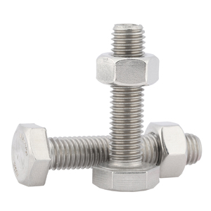 M10 M12 M16 Stainless Steel SS 304 316 316L A2 A4 70 80 Full Half Thread Hex Hexagon <strong>Bolt</strong> and Nut Flat <strong>Spring</strong> Washer DIN933 931 - Product Image 1