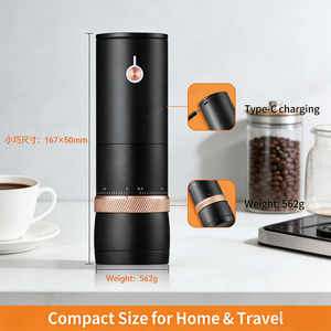 Meistverkaufte Tragbare Kaffeemühlen USB-Aufladbare Elektrische Burr-Kaffeebohnenmühle für Camping - Product Image 3