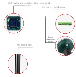 Fabricante <span class=keywords><strong>profesional</strong></span> <span class=keywords><strong>de</strong></span> alta resistencia al agua respetuoso con el medio ambiente subterráneo Solar Powered Sonic Mole Repelente para roedores serpientes - Product Image 4