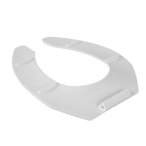 Asiento de <span class=keywords><strong>inodoro</strong></span> delantero abierto alargado de plástico sin <span class=keywords><strong>tapa</strong></span> Peso ligero para baño público, bisagras de plástico y bisagras de acero inoxidable - Product Image 6