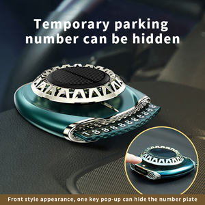 Nouveau design de <span class=keywords><strong>d</strong></span>ésodorisant rotatif de luxe à énergie solaire pour voiture avec numéro de téléphone de carte de stationnement temporaire - Product Image 5