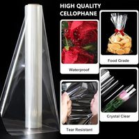Rouleau de cellophane, sacs en cellophane transparents de grande taille, papier d'emballage transparent pour paniers-cadeaux de fleurs