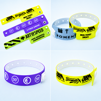 Bracelet jetable personnalisé en PVC vinyle, durable, réglable et étanche pour coupons