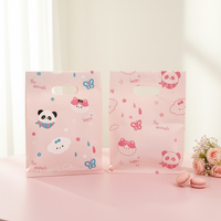 Sacs en plastique HDPE imprimés avec un nœud rose, adaptés aux commerces de détail et aux boutiques