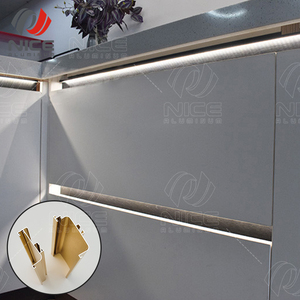 Tiradores LED minimalistas para armarios de cocina, perfil de aluminio en forma de U gratuito para cajones de tocador medio inferior, dormitorio, hoteles - Product Image 3