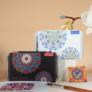 <span class=keywords><strong>Set</strong></span> de Pintura de Acuarela Personalizable, Pintura Perlada, Mandala, Dibujo Lineal, <span class=keywords><strong>Set</strong></span> de Acuarela de 24 Colores, Kit de Dibujo Profesional - Product Image 4