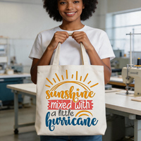 Sac fourre-tout en toile de coton à motif de dessin animé CHEERS pour femmes avec logo personnalisé, couleur personnalisée et impression numérique - Utilisation promotionnelle