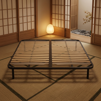 Cadre de lit King Size en métal de luxe avec sommier à lattes, accessoire compatible, pièce de rechange en vrac pour atelier de meubles de chambre