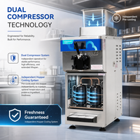Máquina de helado suave inteligente Z20V con descongelación de un solo toque |   Tecnología de Compresor Dual |   Máquina de Helados Comercial con Control por Inversor
