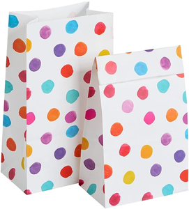 Sac en papier kraft blanc personnalisable pour enfants, emballage biodégradable pour fête d'<span class=keywords><strong>anniversaire</strong></span> - Product Image 1