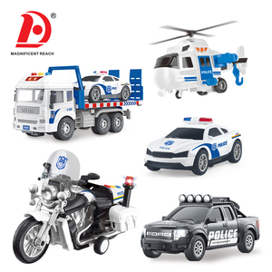 Ensemble de jeu de véhicules de police à inertie 5 pièces : Camion de dépannage, Hélicoptère, <span class=keywords><strong>Moto</strong></span>, Berline, Pick-up – <span class=keywords><strong>Jouet</strong></span> de police urbaine à friction - Product Image 5