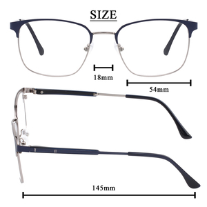 Kính mắt thời trang độc đáo, thiết kế bán gọng hình chữ nhật kim loại hai màu phối hợp - Product Image 2