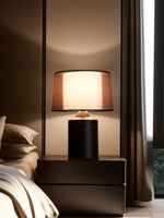 Lampe de table filaire en bois massif et PVC, style Wabi-sabi, avec sculpture sur bois, pour bureau, chambre et hôtel