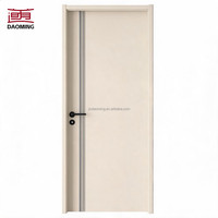 Porte battante moderne insonorisée en WPC et MDF, étanche, à bas prix, pour hôtel, chambre, bureau, villa, salle de bain, bâtiment