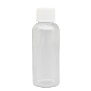 Pet Plastic Reagent <b>Bottle</b> 100ml Cylindrical Transparent With Plastic Lid For Laboratory Use - Product Image 1