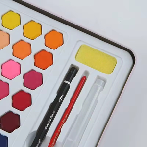 Keep Smiling 36 couleurs vives, boîte en fer, peinture <span class=keywords><strong>aquarelle</strong></span>, portable, voyage, utilisation en extérieur, ensemble de peinture <span class=keywords><strong>aquarelle</strong></span> solide avec pinceau - Product Image 5