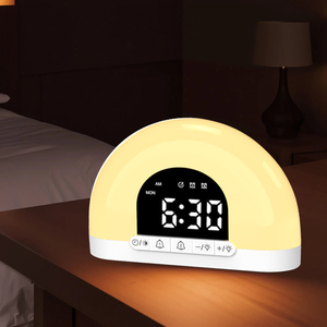 Biểu Tượng Tùy Chỉnh Bàn Hiện Đại Bảng <span class=keywords><strong>LED</strong></span> Kỹ Thuật Số Đồng Hồ Báo Thức Với Snooze Ánh Sáng Ban Đêm Wake Chức Năng Thông Minh USB Pin Hoạt Động Cho Trẻ Em - Product Image 1