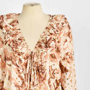 Productos más vendidos Ropa de mujer Tallas grandes Venta directa de fábrica Camisa suelta Blusa con cuello en V - Product Image 4