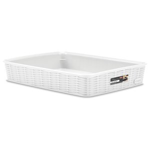 Cestino <b>plastica</b> (35x26x6cm) ELEGANCE Bianco 30950 - Product Image 1