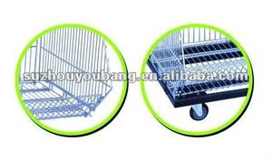 ショッピングトロリー & カート折り畳み式スタック可能なワイヤ金属ディスプレイケージメッシュ構造 - Product Image 6