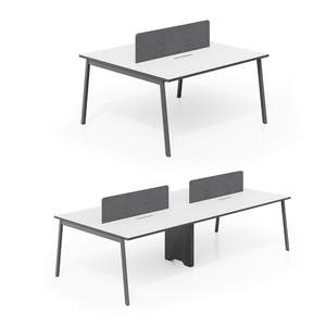โต๊ะทำงานสำนักงานเหล็กประหยัดพื้นที่ ออกแบบตามหลักสรีรศาสตร์ พร้อมระบบจัดการสายไฟ ดีไซน์ทนทาน สำหรับใช้งานเชิงพาณิชย์ โต๊ะพนักงาน โต๊ะประชุม - Product Image 1