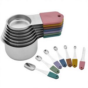 Ensemble de Mesure Magnétique Complet en Acier Inoxydable : Tasses et Cuillères de Mesure pour Cuisine, Aliments Secs et Humides, Cuillères Carrées pour Pâtisserie - Mu-14Set - Product Image 1